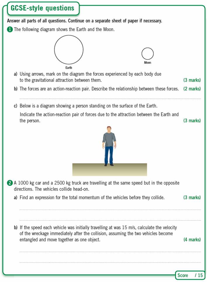 Pairs of Forces Action & Reaction gcserevision, physics, forces